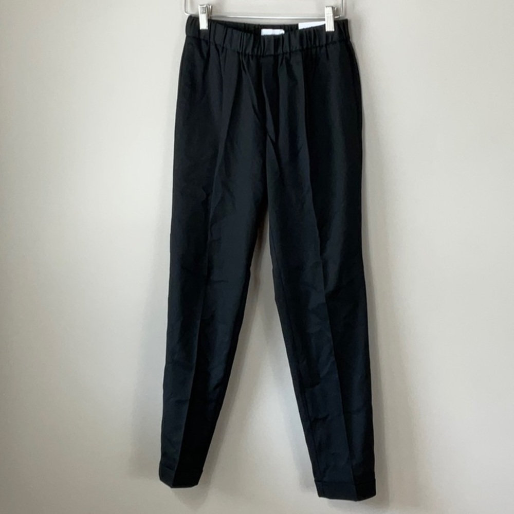 Topman elastic waist trouser with cuffed hem